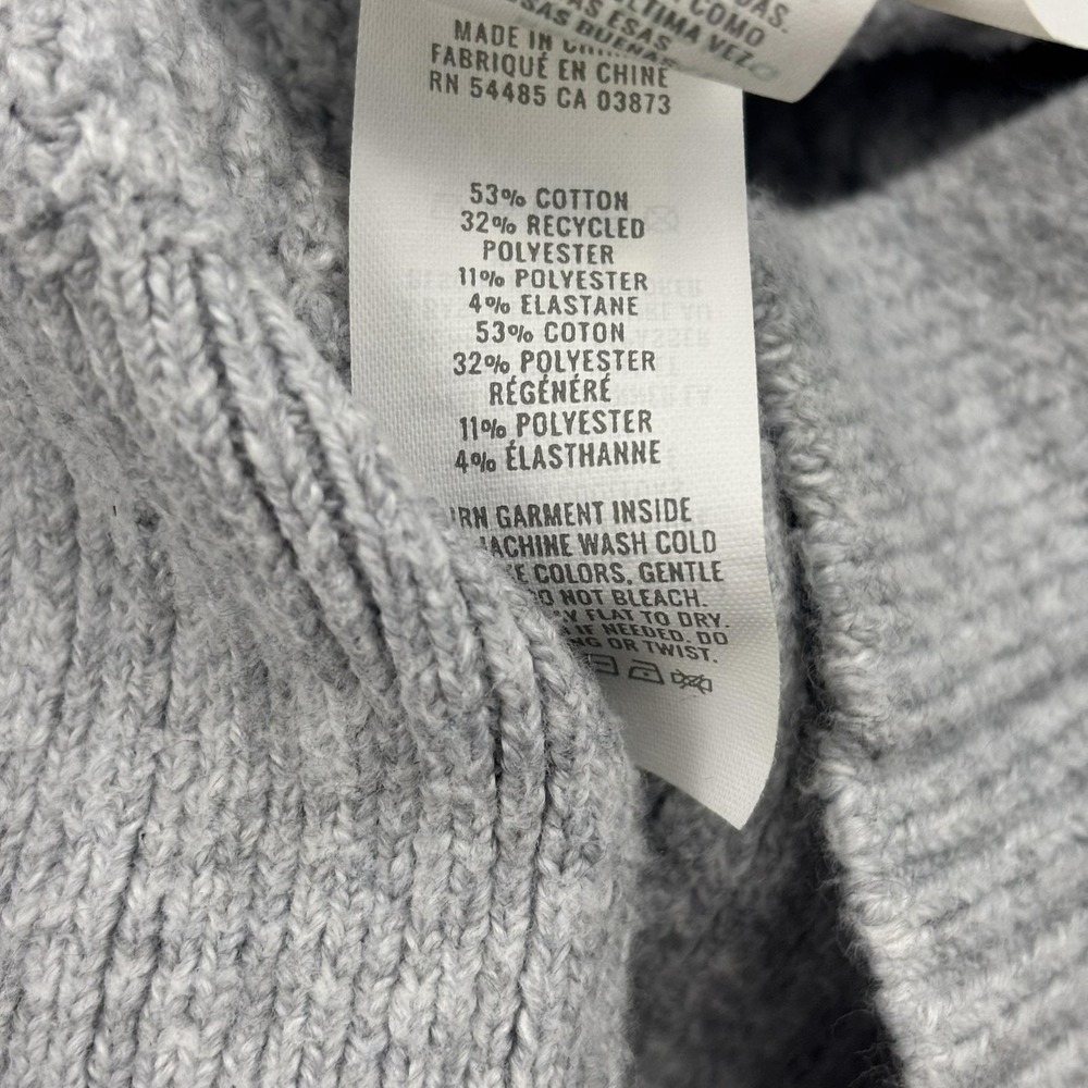 Aerie CozyUp Waffle Knit Polo Sweater‎ Womens XS Gray Relaxed Lagenlook Beachy - Picture 8 of 15